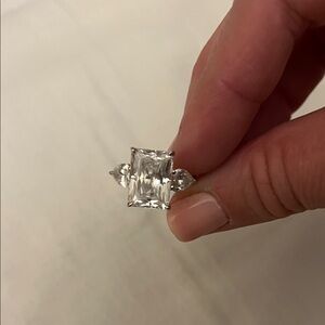 Sterling silver cubic zirconia ring size 5